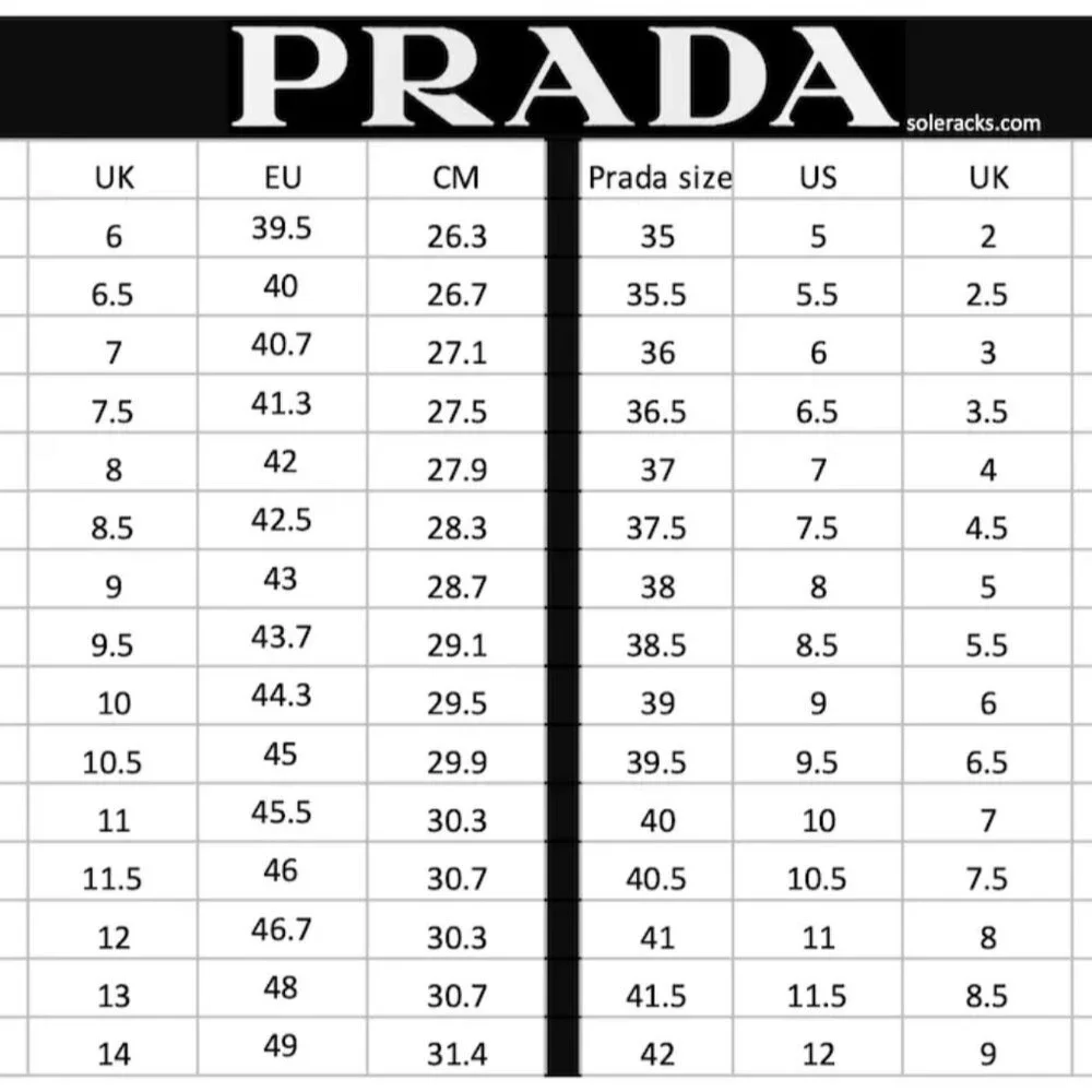 Prada bottom box